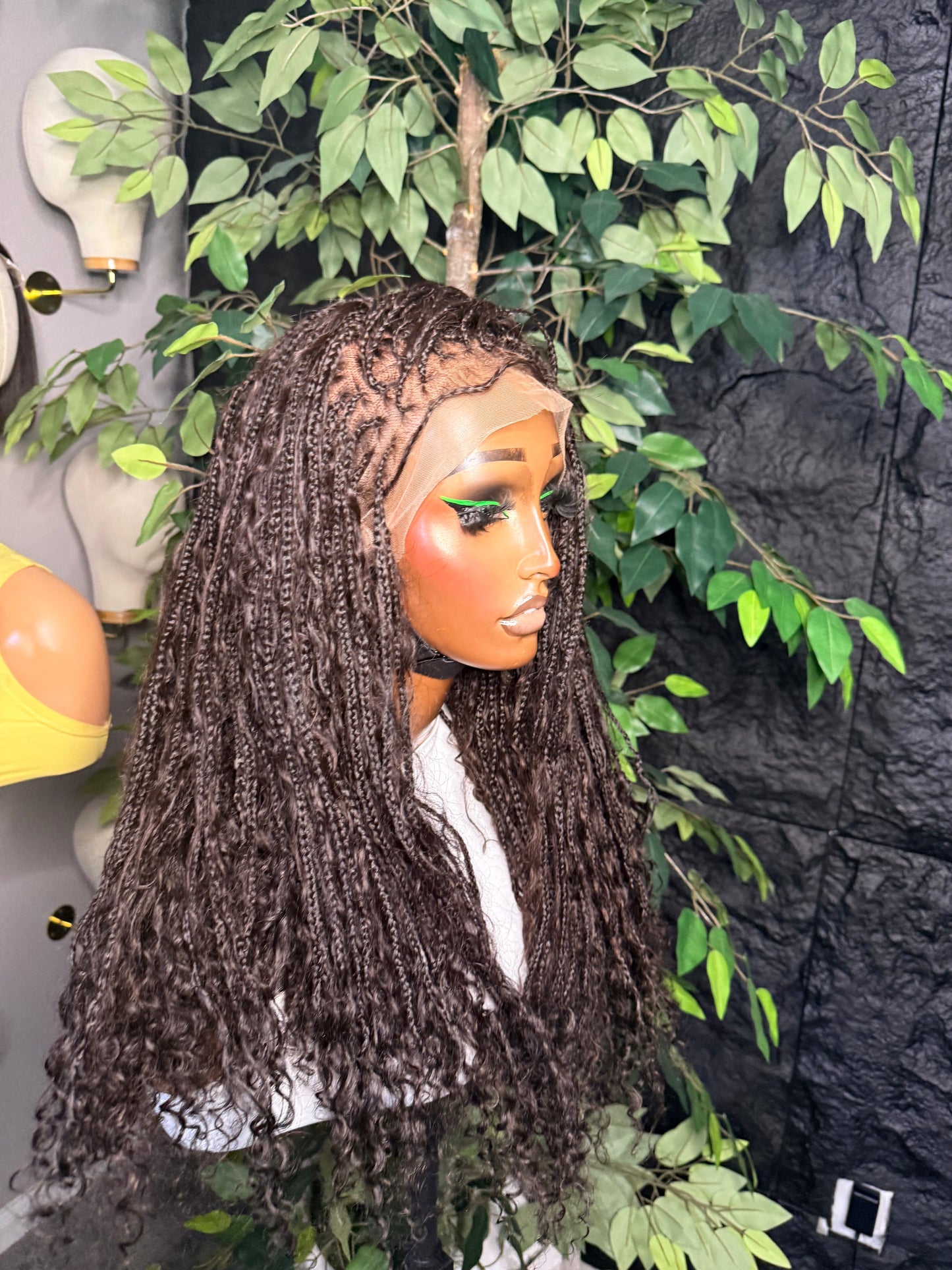Human hair boho tiny braids available in different lengths