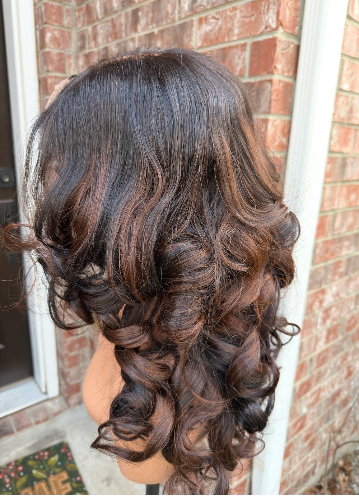 Vietnamese virgin bouncy human hair wig. Layered with 14”16” and 18 inches bundles ( 300 grams)