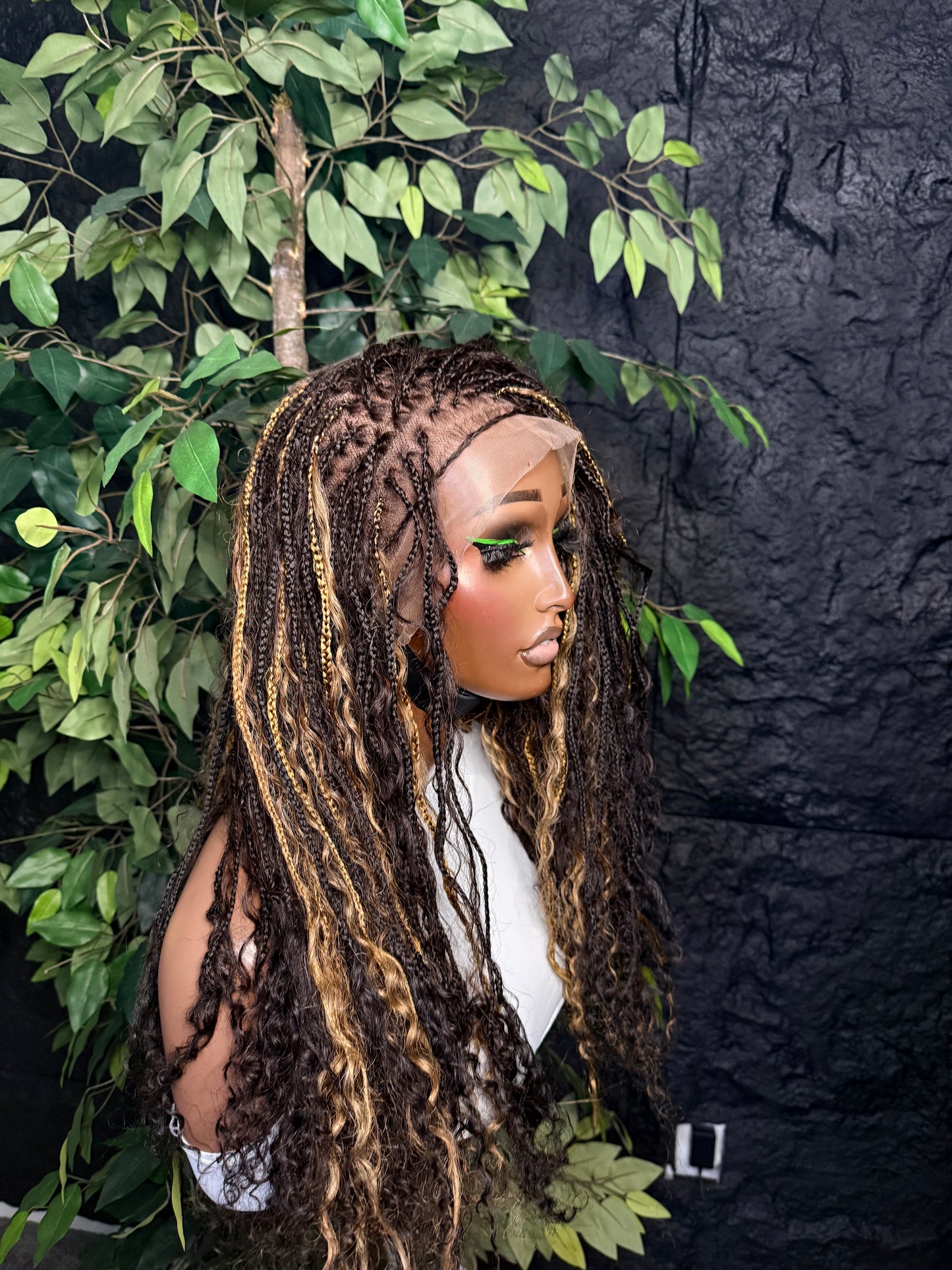 Human hair boho tiny braids available in different lengths