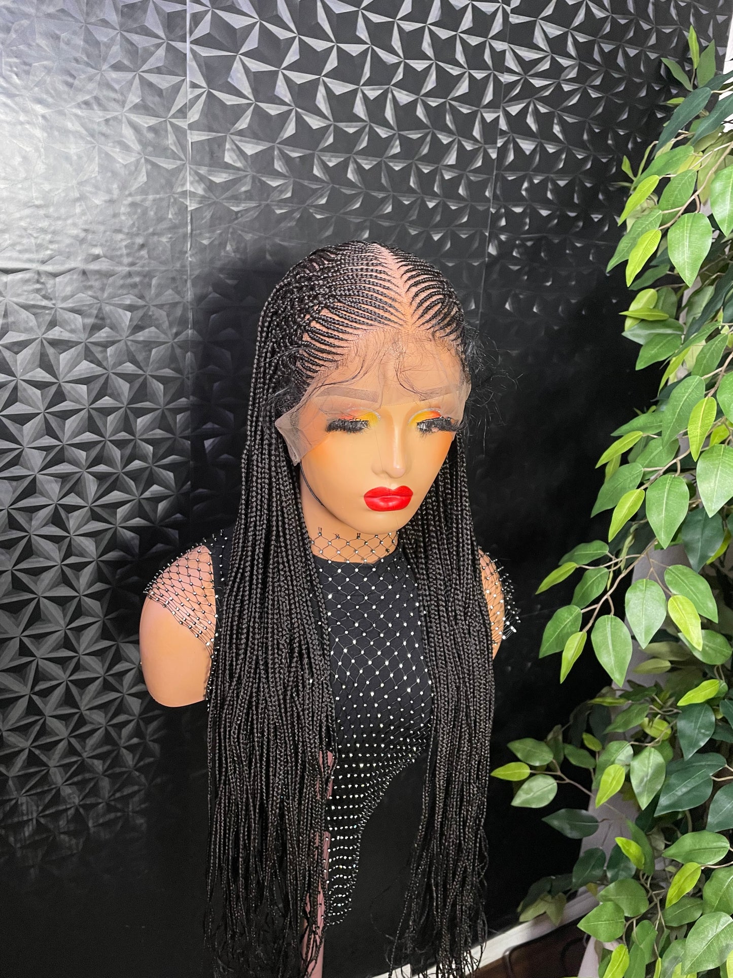 Cornrow braided wig in 24 inches