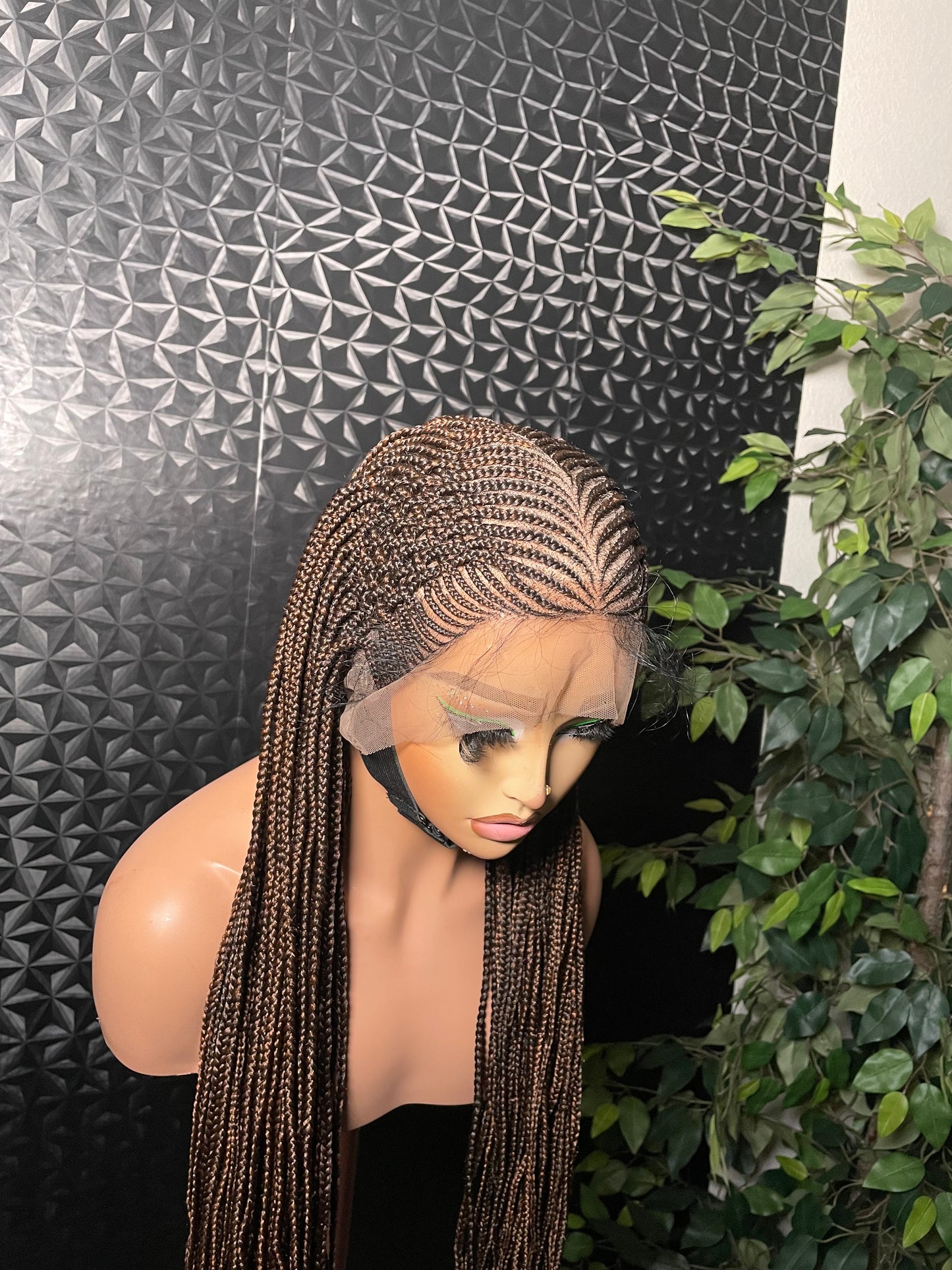 Cornrow braided wig in 24 inches