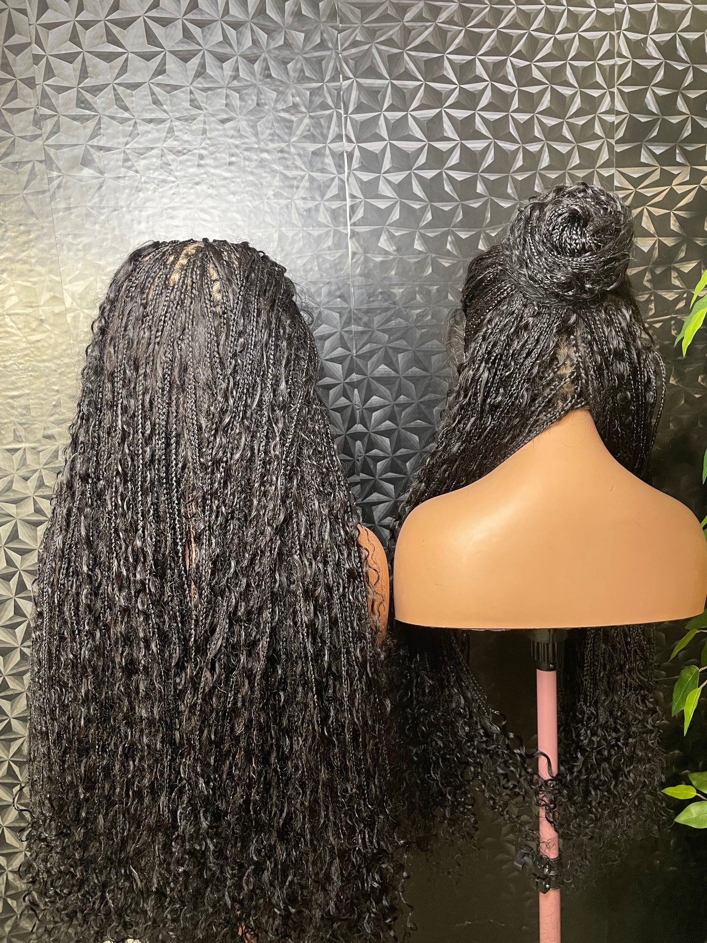 full lace small size human hair boho braids.