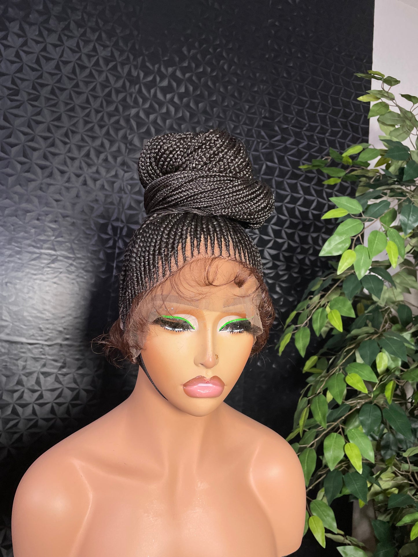 Full lace shuku up do cornrow braided wig.