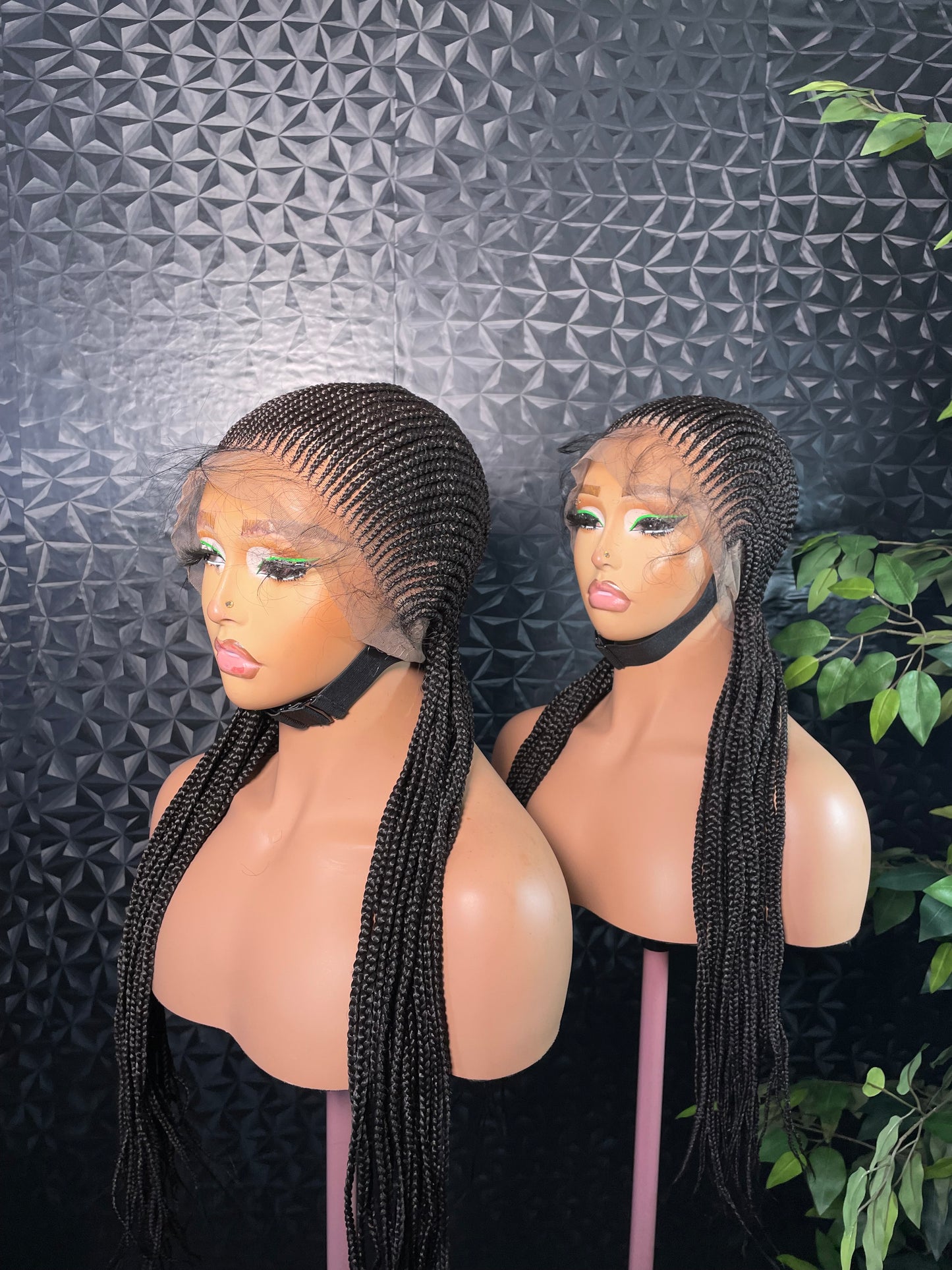 All back full  lace cornrow in 24 inches