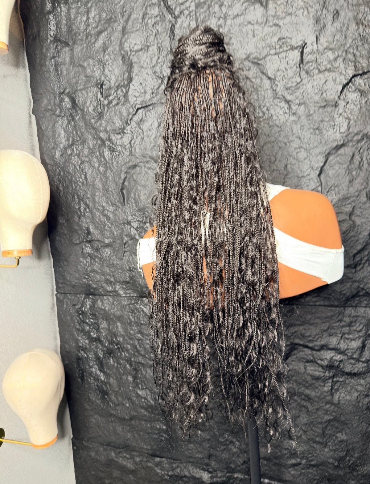 360 full lace  ponytail boho shuku up do Braided Lace Wigs for Women, Gorgeous Wigs with Baby Hair, Synthetic Boho Braided Full Lace Wigs for Party, Daily Use. Medium: Cap size :21.5 – 22.5” Baby