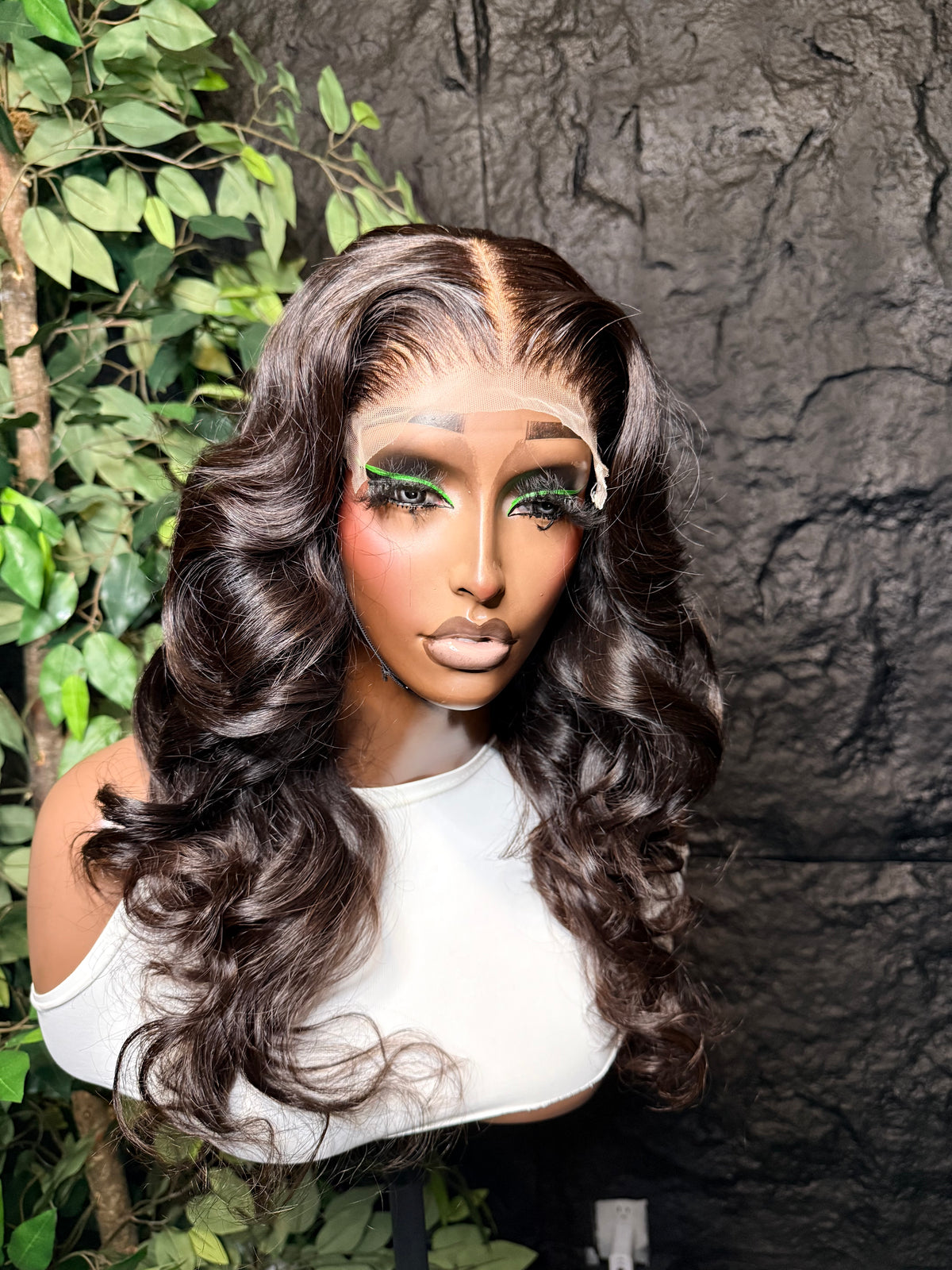 Vietnamese Donor wavy bounce human hair wig. ( pre plucked and pre bleached and) 18, 16 and 14 inches layered wig( 300 grams + 5x5 closure
