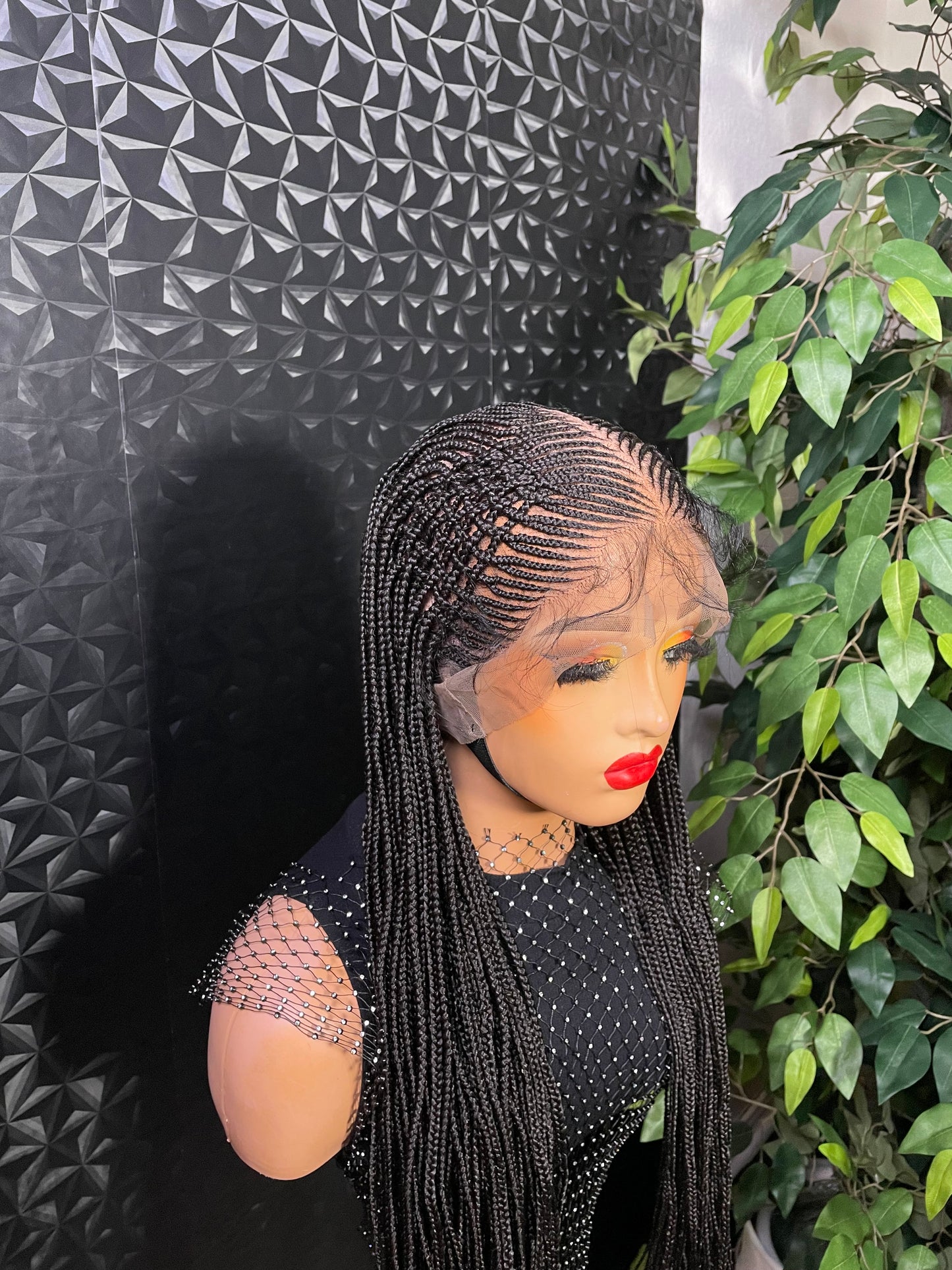 Cornrow braided wig in 24 inches