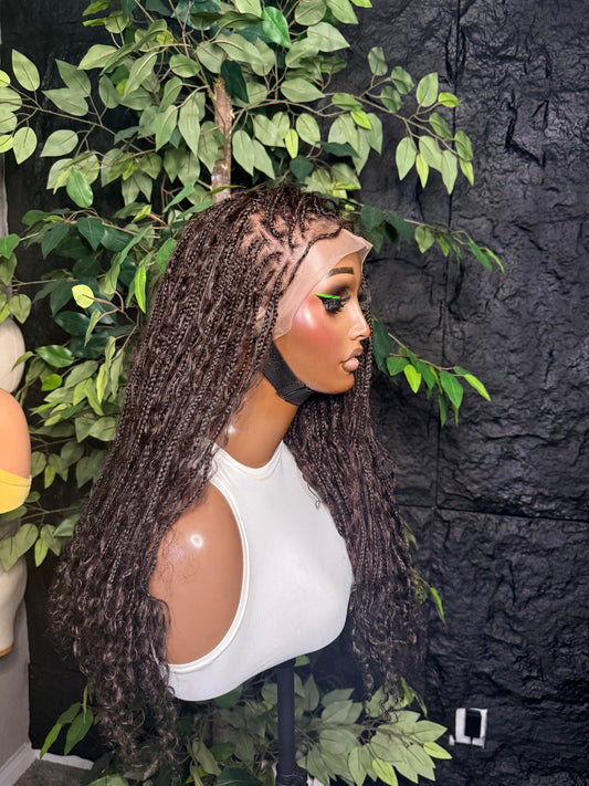 Human hair boho tiny braids available in different lengths