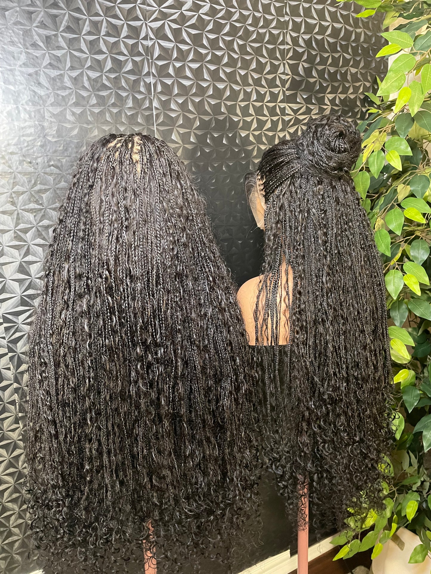 full lace small size human hair boho braids.