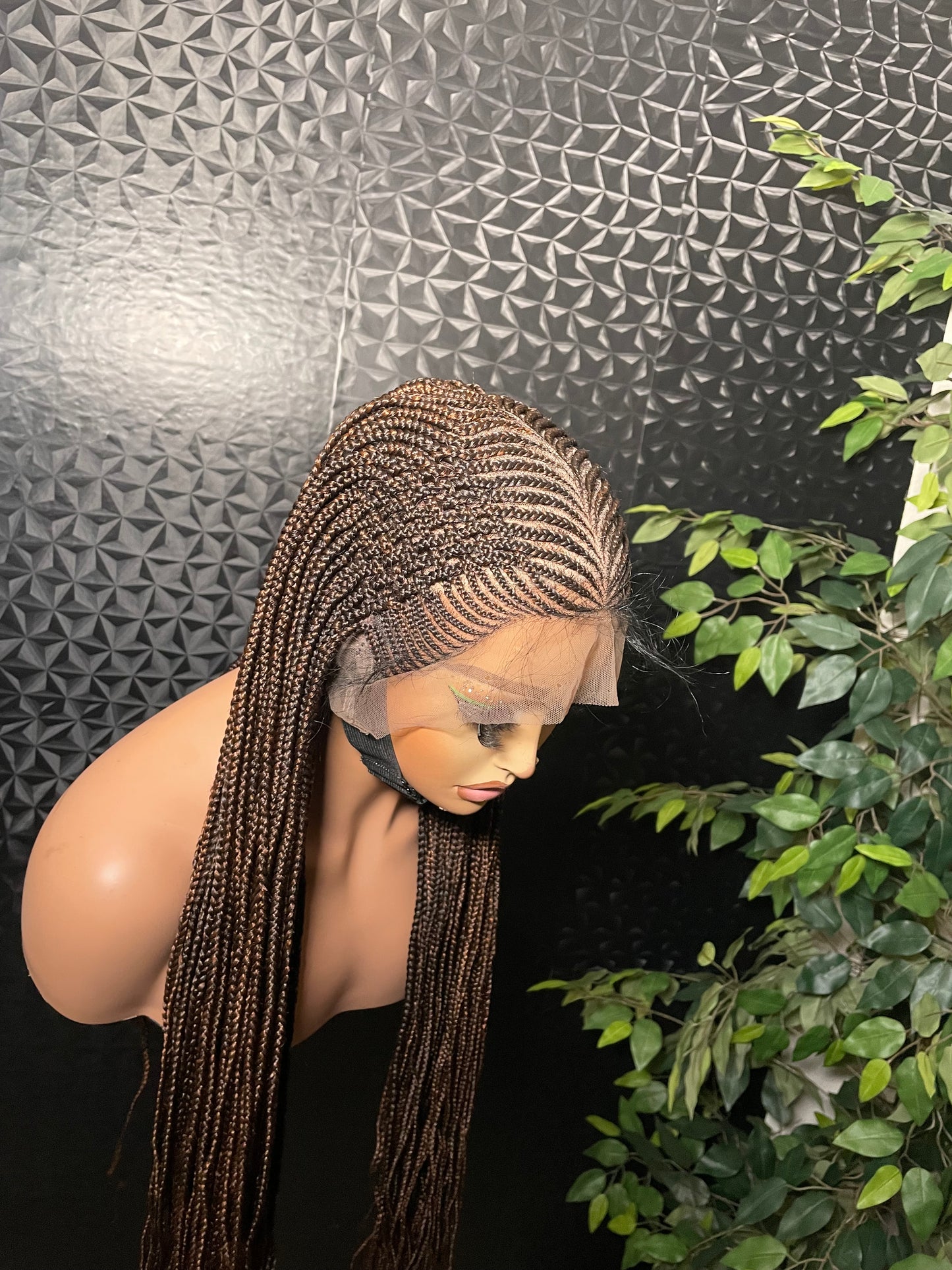 Cornrow braided wig in 24 inches