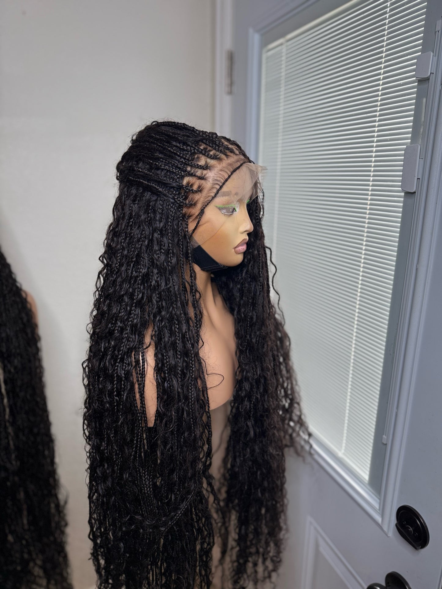 full lace small size human hair boho braids. 360 full lace