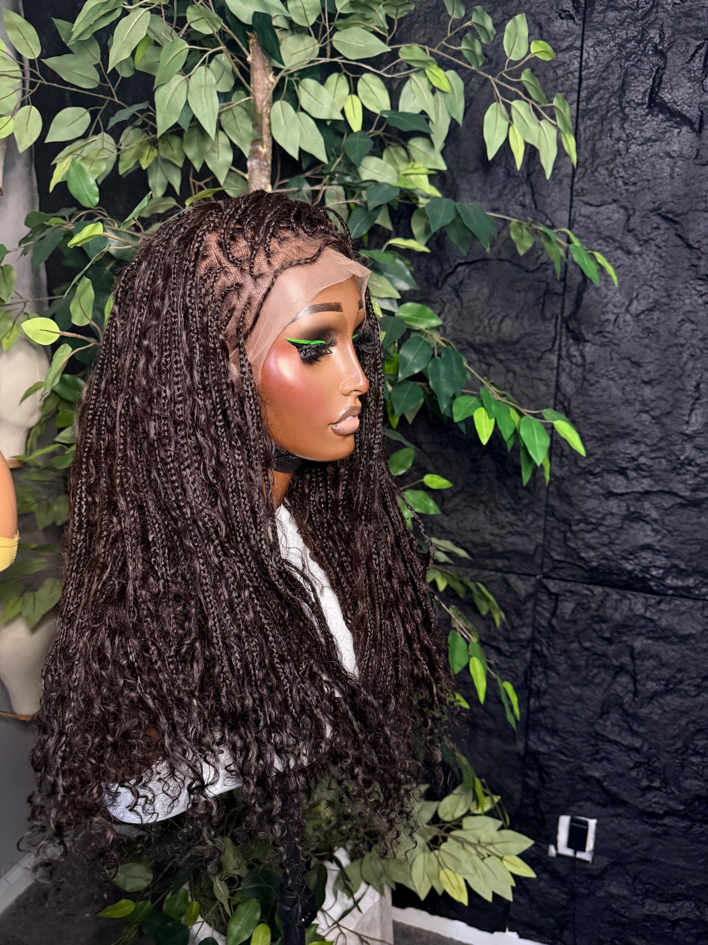 Human hair boho tiny braids available in different lengths