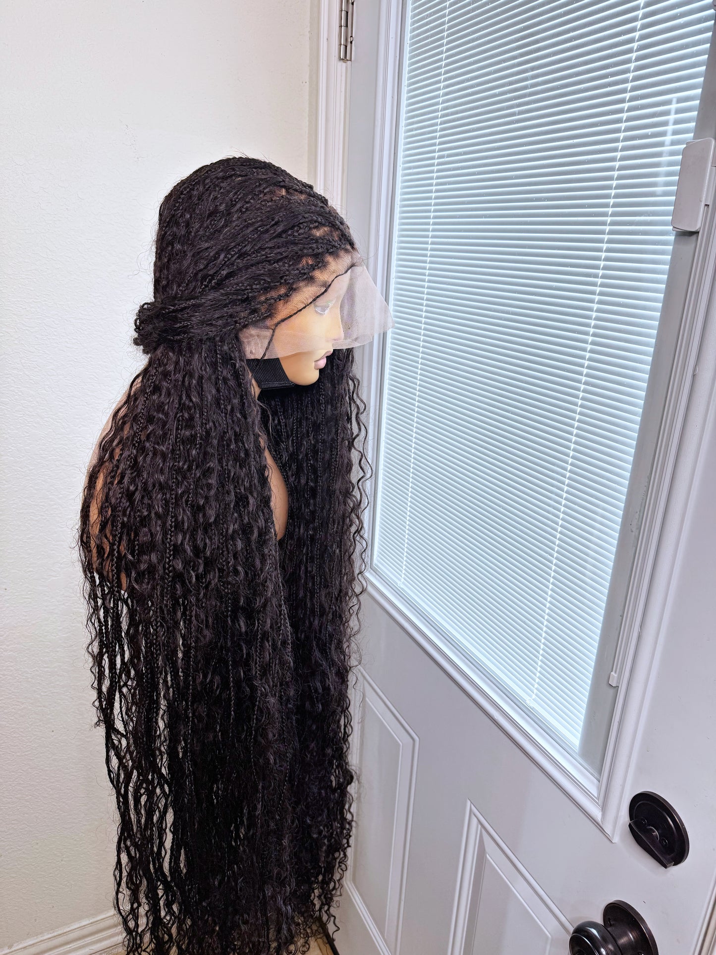 full lace small size human hair boho braids. 360 full lace