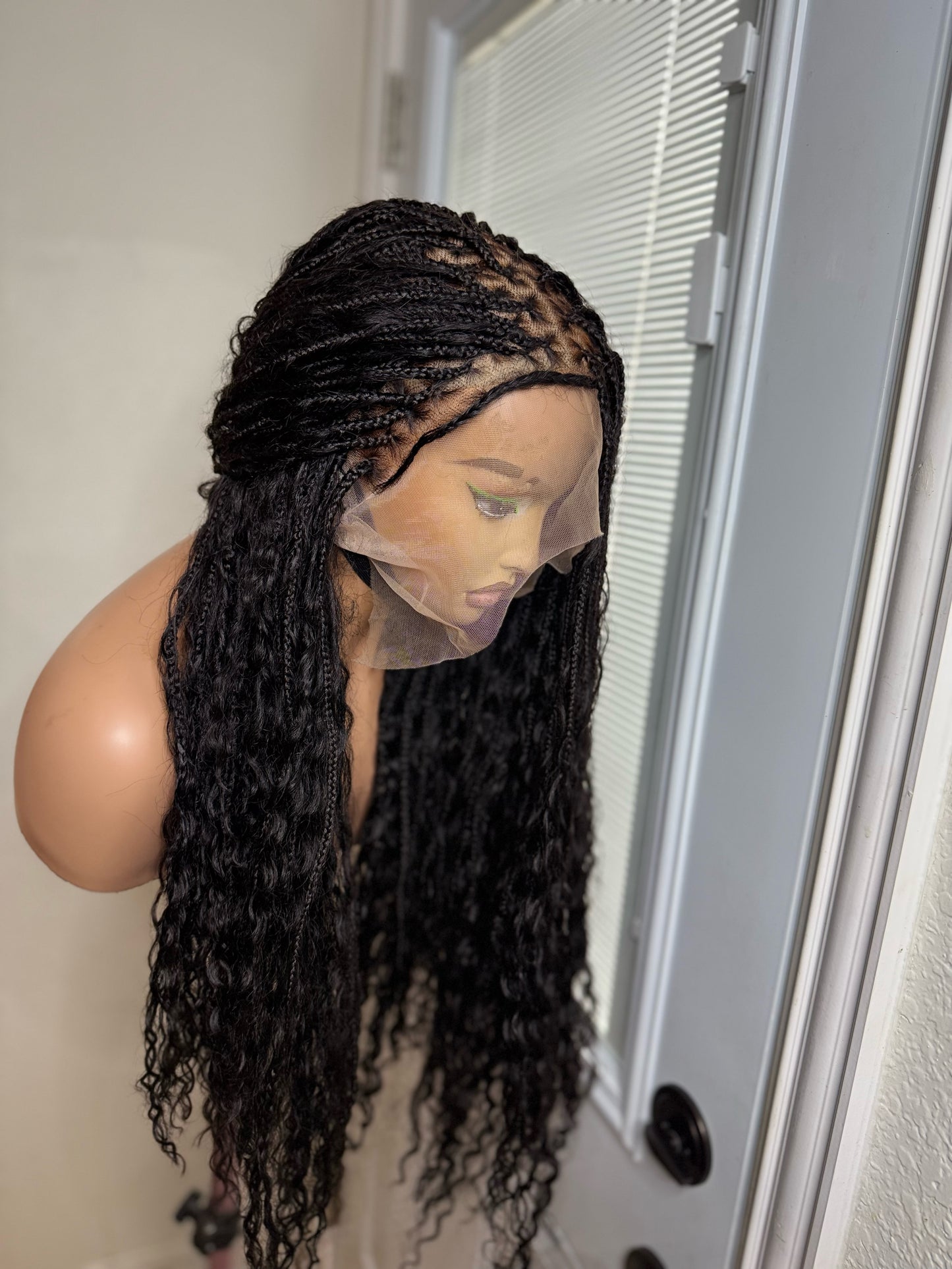 full lace small size human hair boho braids. 360 full lace