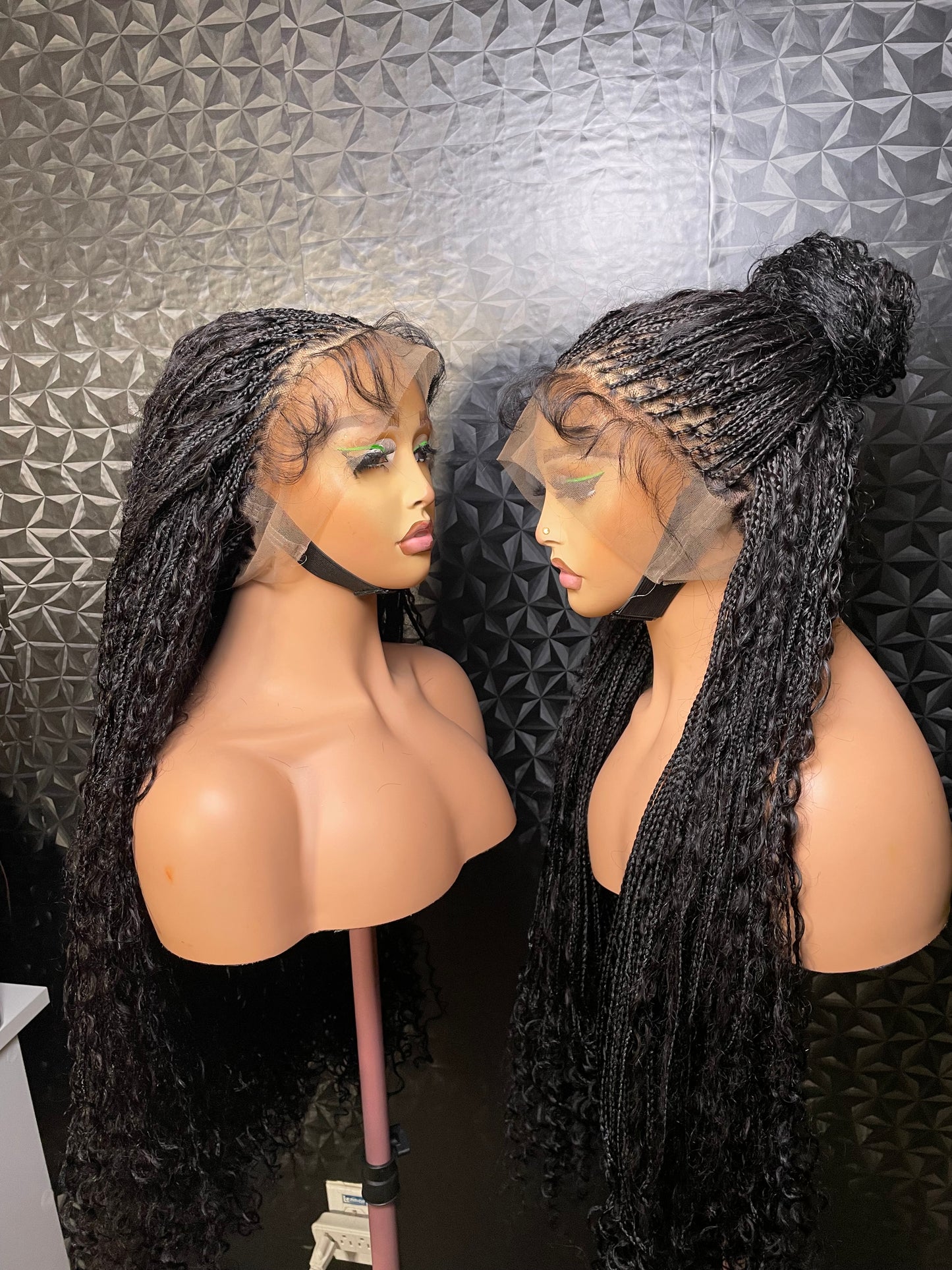 full lace small size human hair boho braids.