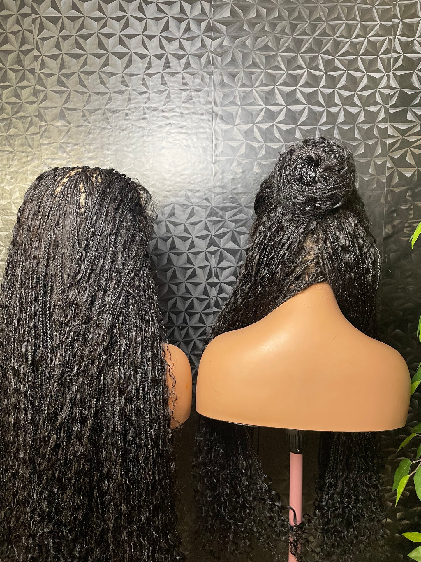 full lace small size human hair boho braids.