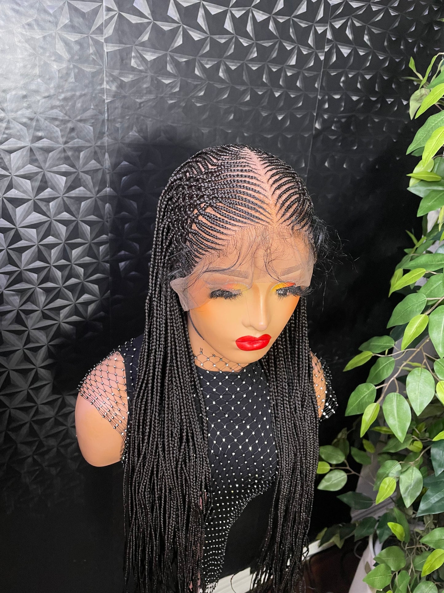 Cornrow braided wig in 24 inches