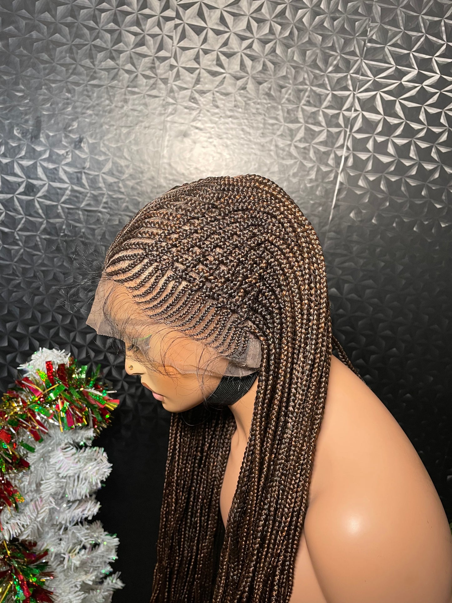 Cornrow braided wig in 24 inches