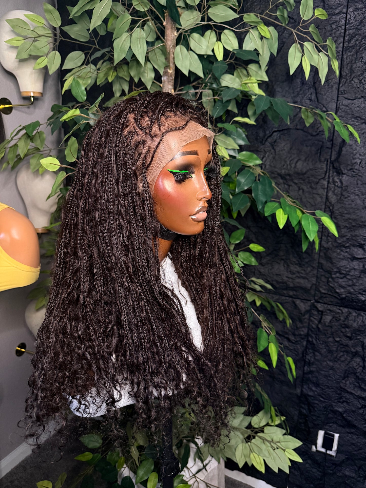 Human hair boho tiny braids available in different lengths