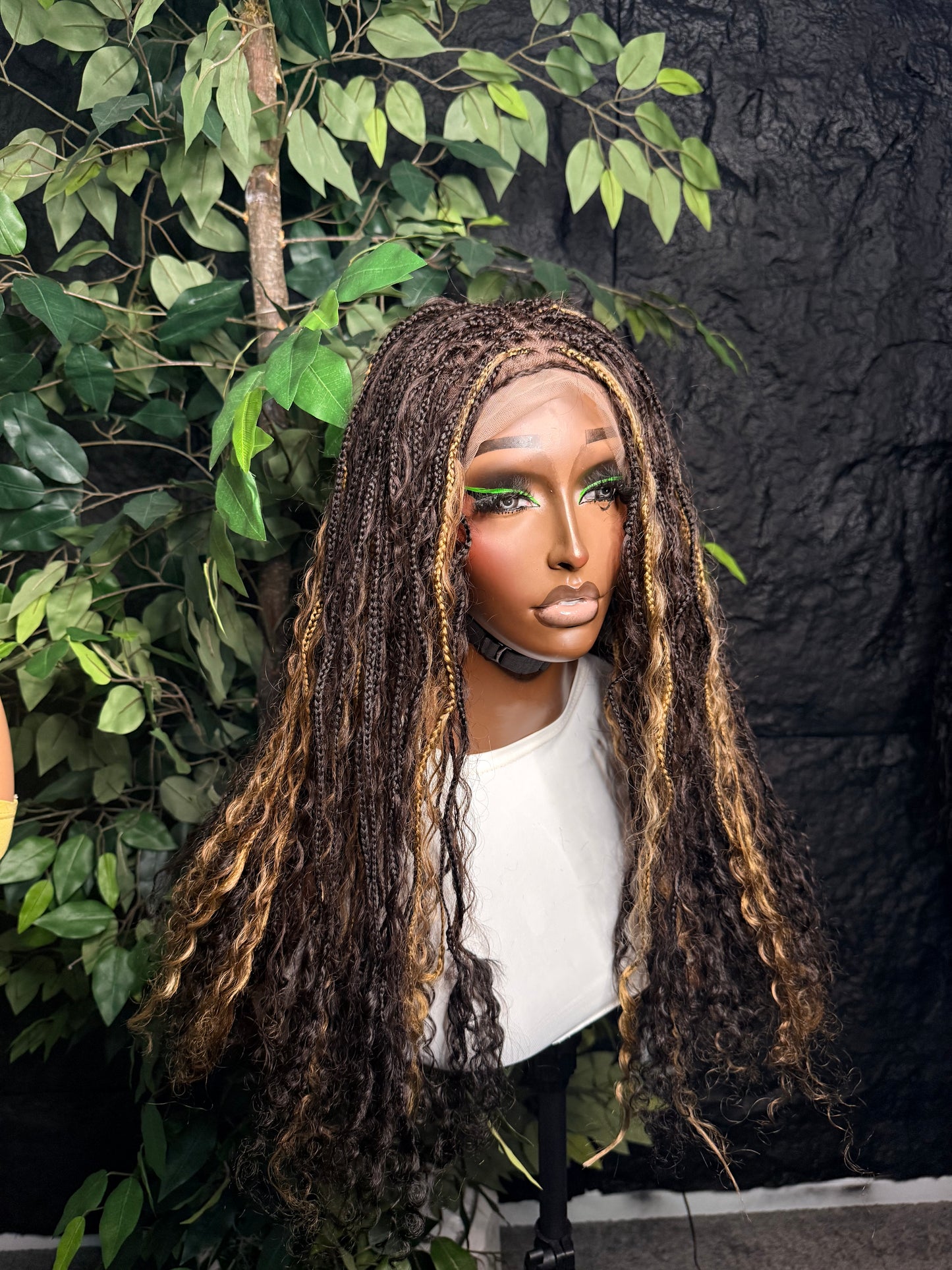 Human hair boho tiny braids available in different lengths