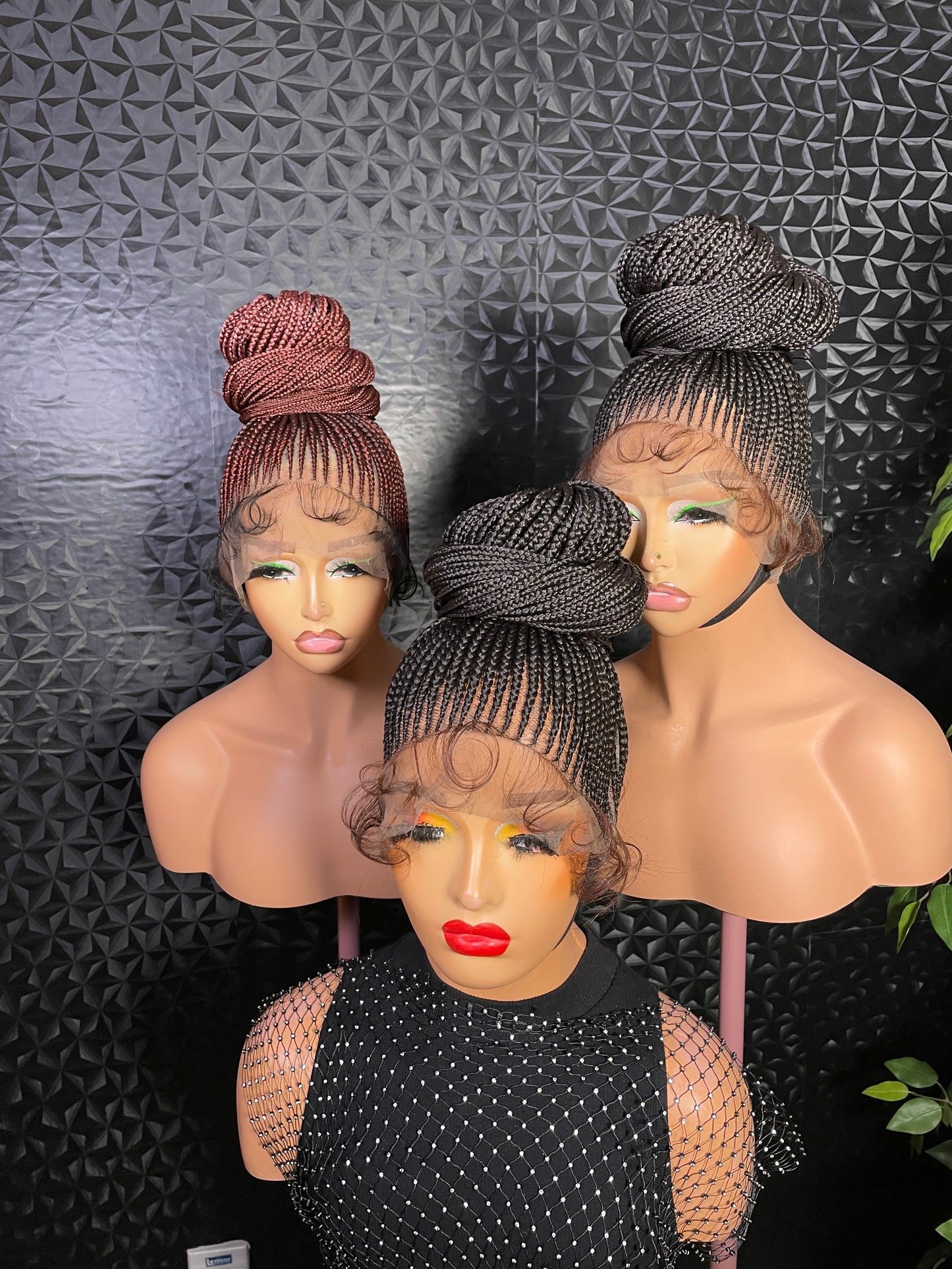 Full lace shuku up do cornrow braided wig.