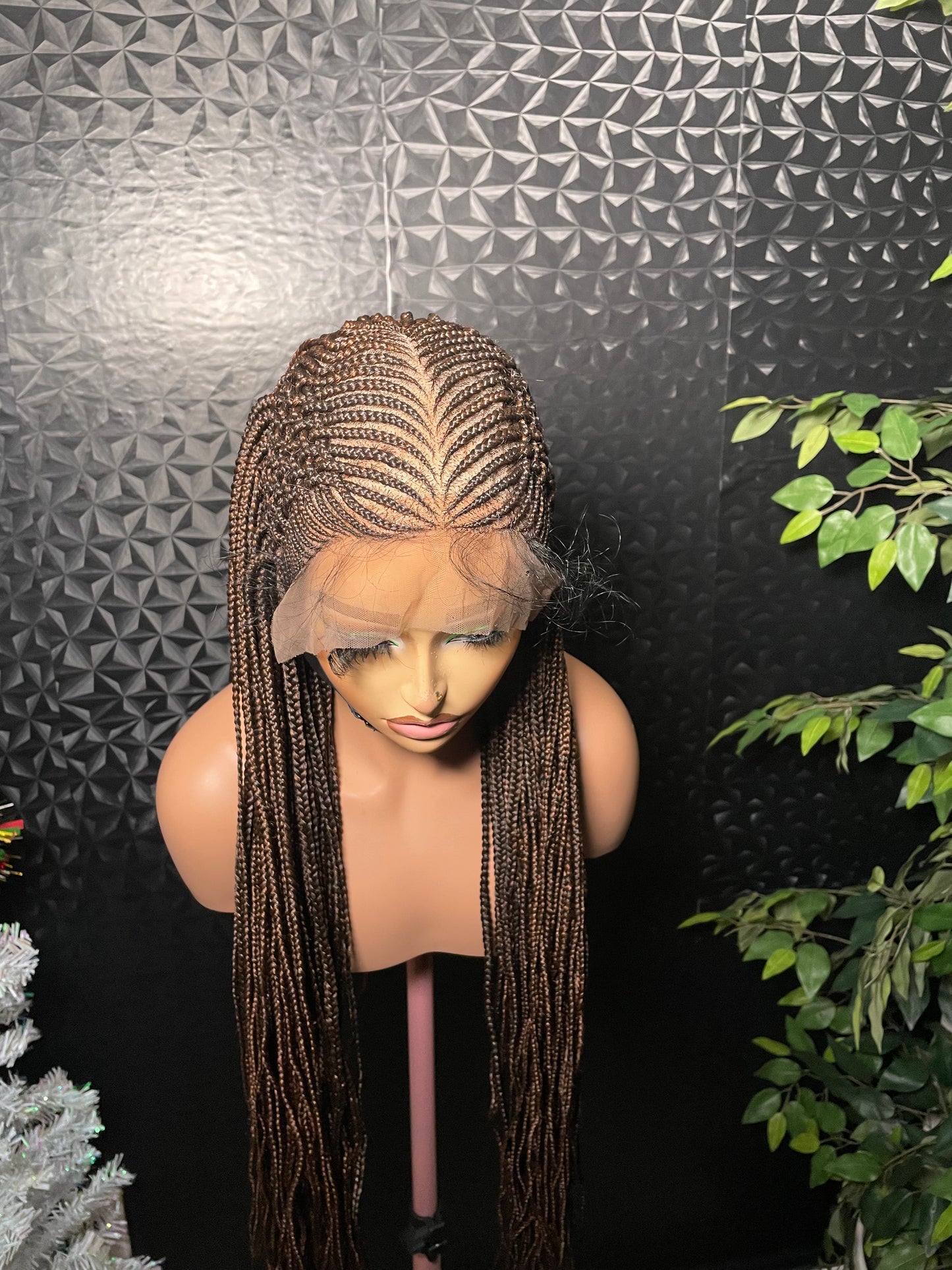 Cornrow braided wig in 24 inches