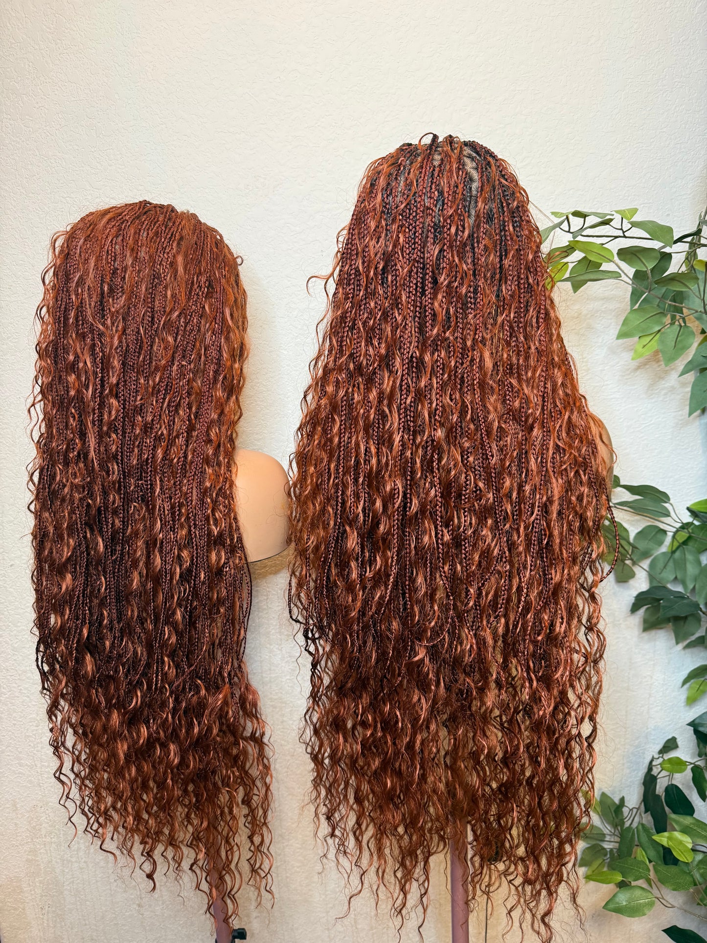 360 hair blend  boho braids in 30 inches, water friendly and beautiful for all occasion